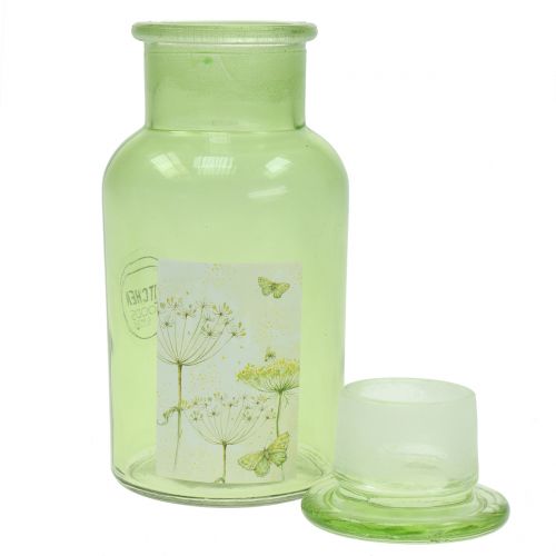 Floristik24 Bouteille Deco en verre avec fermeture 14cm 2pcs