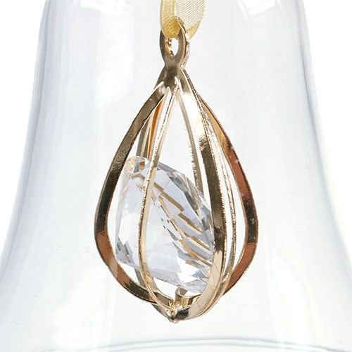 Floristik24 Cloche pot Ø8cm H16cm avec diamant 2pcs