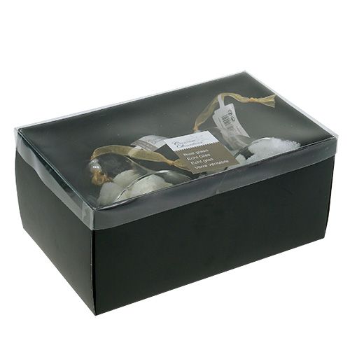 Floristik24 Cloche pot Ø8cm H16cm avec diamant 2pcs