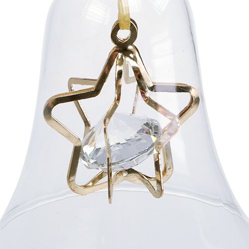 Floristik24 Verre Cloche Ø8cm H16cm Or 2pcs
