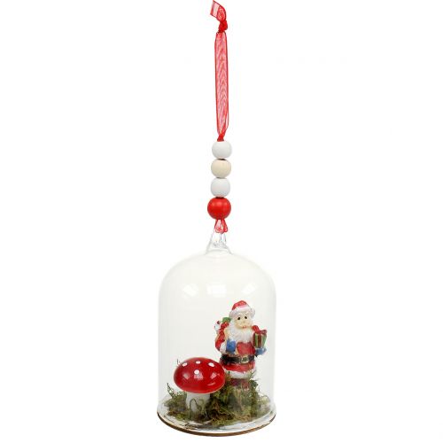 Cloche en verre de décoration de Noël à suspendre 10cm