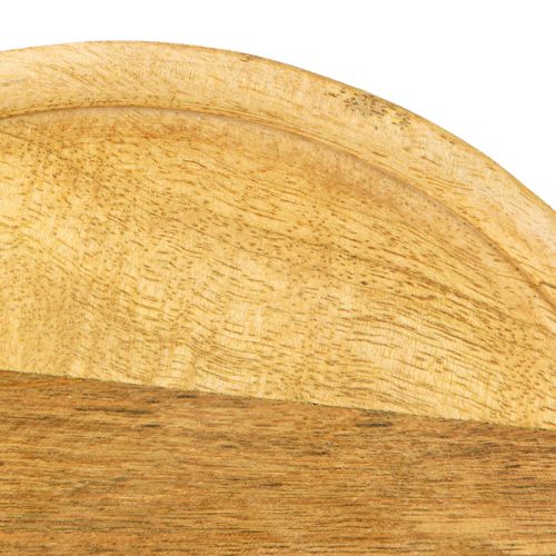 Article Cloche à fromage en verre avec décoration en plaque de bois Ø22cm H16.5cm