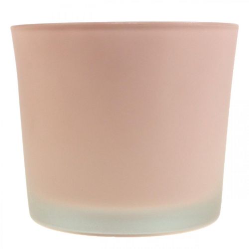 Article Pot de fleurs jardinière en verre pot en verre rose Ø14.5cm H12.5cm