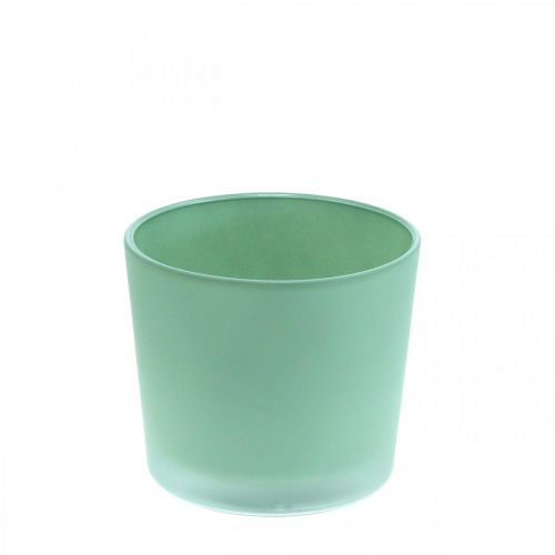 Article Pot de fleur en verre jardinière verte pot en verre Ø10cm H8.5cm
