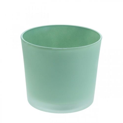 Article Cache-pot en verre jardinière verte pot en verre Ø14.5cm H12.5cm