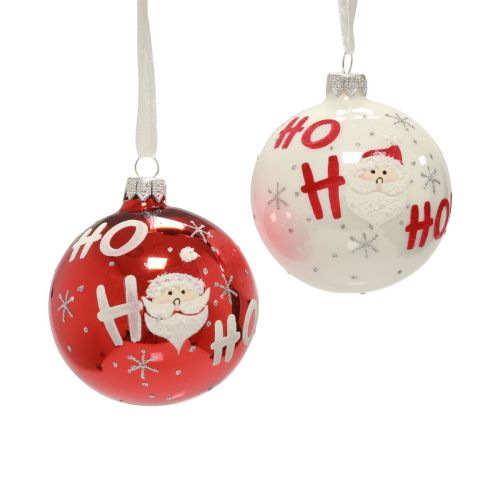 Boules de Noël boules de sapin de Noël en verre Père Noël 6pcs