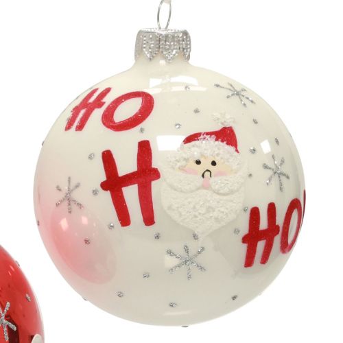 Boules de Noël boules de sapin de Noël en verre Père Noël 6pcs