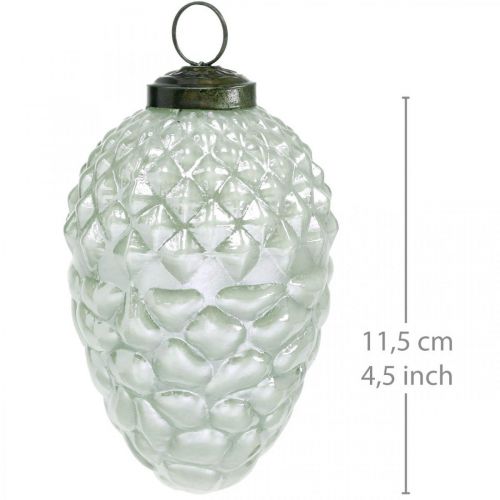 Arbre décoration cônes fruits d'automne verre véritable aspect antique Ø7cm H11.5cm 6pcs