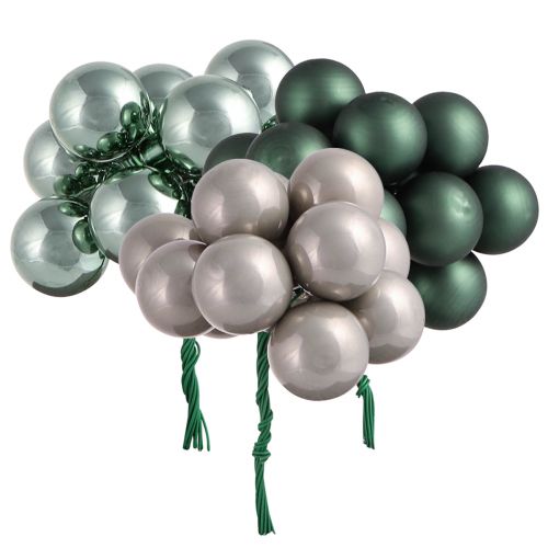 Article Boules de verre sur fil vert nacre gris Ø25mm 140 pièces