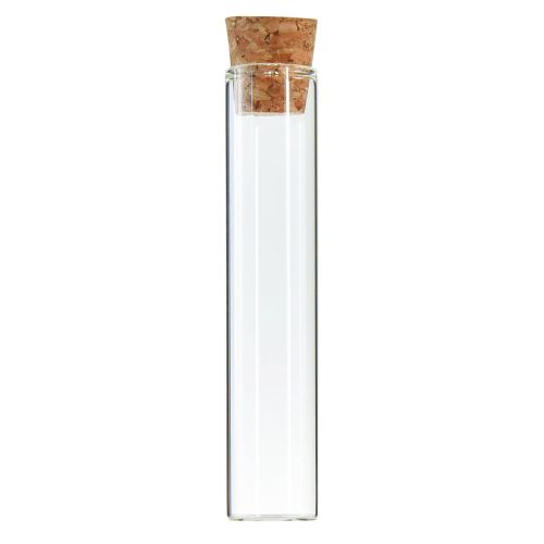 Floristik24 Tubes à essai tubes en verre décoratifs mini vases en liège H13cm 24pcs
