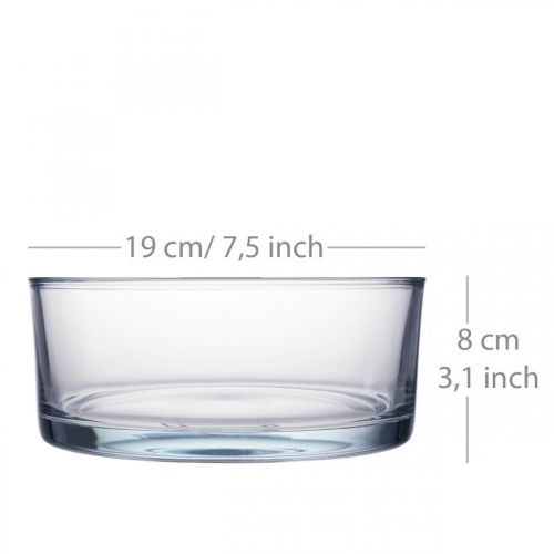 Floristik24 Bol en verre Ø19cm H8cm