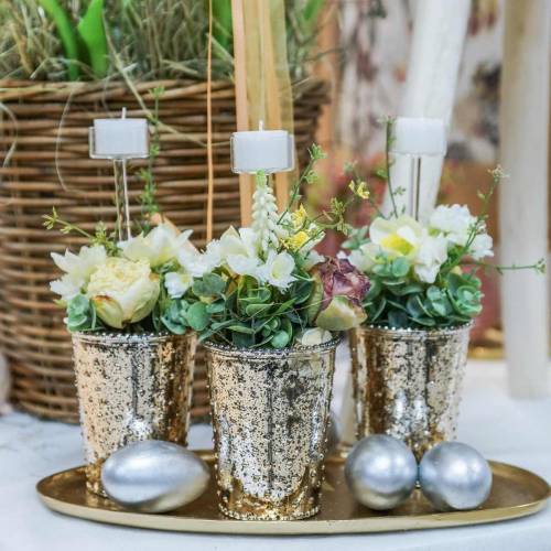 Article Photophore en verre H15cm 8 pcs