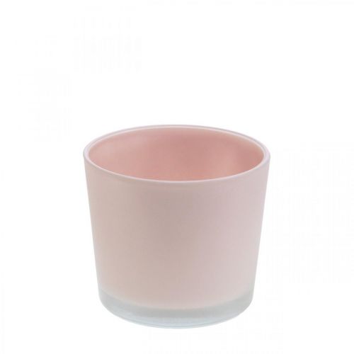 Pot de fleurs jardinière en verre pot en verre rose Ø10cm H8.5cm