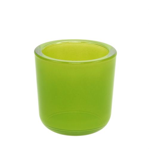 Floristik24 Pot en verre Ø7.8cm H8cm vert pomme