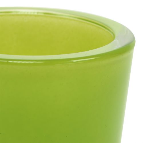 Floristik24 Pot en verre Ø7.8cm H8cm vert pomme
