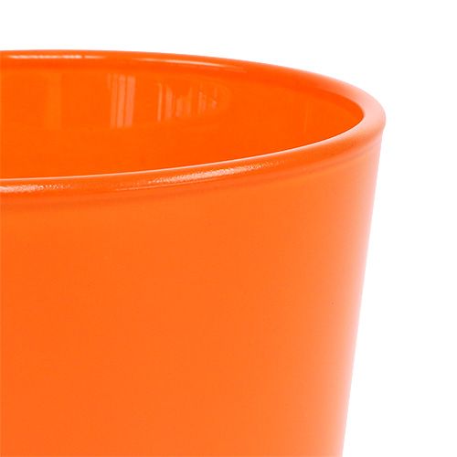 Article Jardinière en verre orange Ø10cm H8.5cm