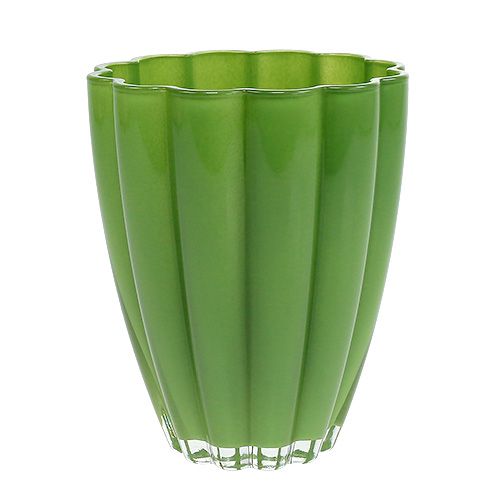 Floristik24 Vase En Verre "Bloom" Vert Ø14cm H17cm