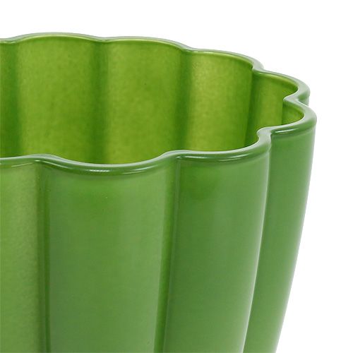 Floristik24 Vase En Verre "Bloom" Vert Ø14cm H17cm