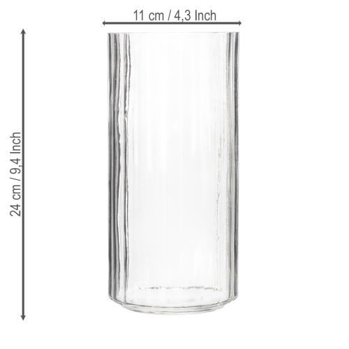 Floristik24 Vase en verre de haute qualité pour la décoration intérieure des maisons modernes, 24 cm