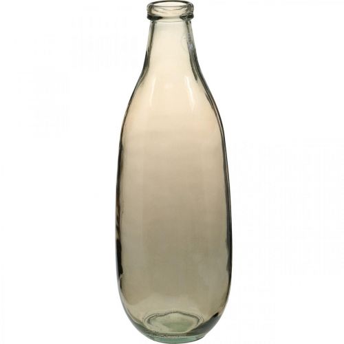 Vase en verre marron grand vase de sol ou décoration de table en verre Ø15cm H40cm