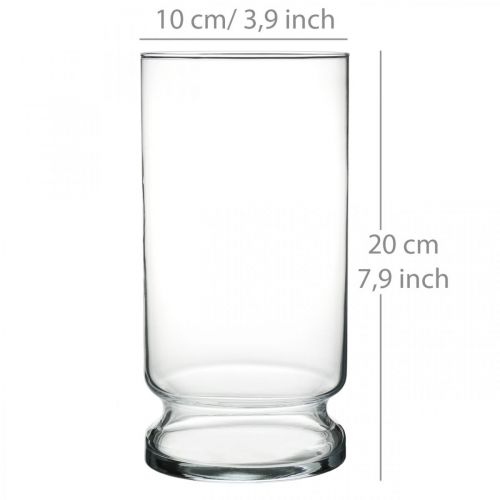 Article Vase Cylindre Verre Clair Ø10cm H20cm