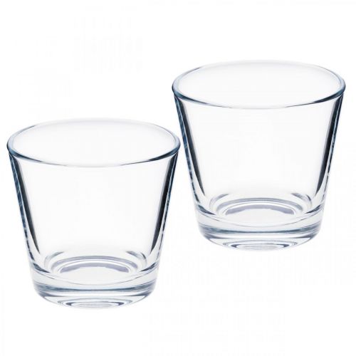 Floristik24 Vase en verre clair Ø8.5cm H8cm 6pcs