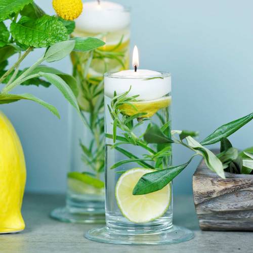 Floristik24 Vase en verre avec pied Clair Ø6cm H20cm