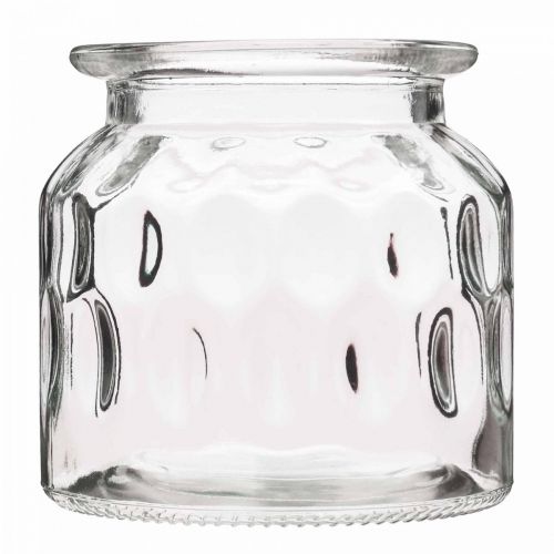 Floristik24 Vase en verre à motif lanterne verre clair H11cm Ø11cm