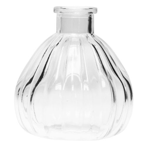 Article Vases en verre mini vases verre bulbeux clair 8,5x9,5cm 6 pcs