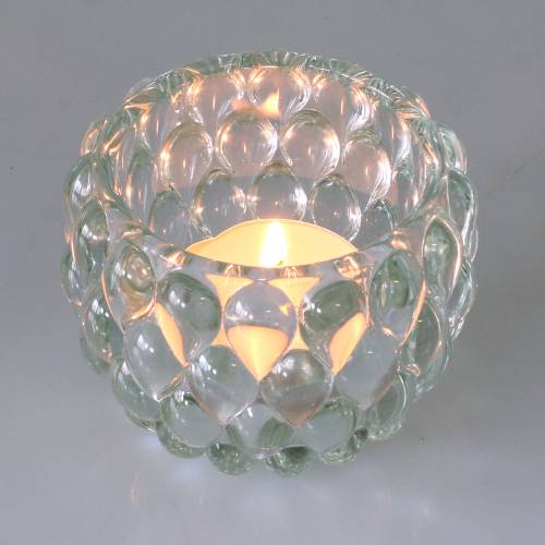 Floristik24 Lanterne en verre avec relief Ø7.5cm H6cm