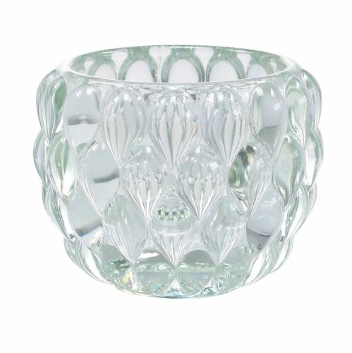 Floristik24 Lanterne en verre avec relief Ø7.5cm H6cm