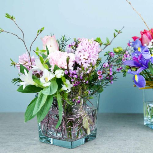 Article Cubes en verre transparent 8cm x 8cm x 8cm 6 pcs