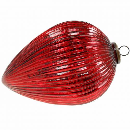 Floristik24 Décoration de Noël à suspendre en verre au robinet géant rouge 27cm
