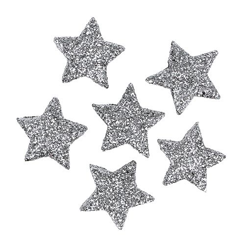 Étoile scintillante argent Ø2,5cm 96 pcs