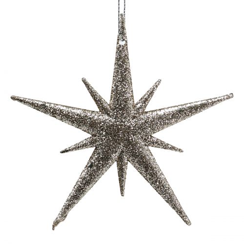 Étoiles scintillantes Or clair 13cm 12pcs