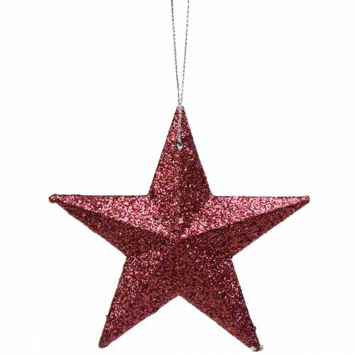 Article Mélange rose étoiles scintillantes 9,5/5cm 18 pcs