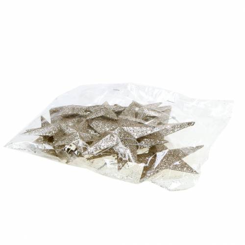 Article Champagne étoile pailletée 9,5/5cm 18 pcs