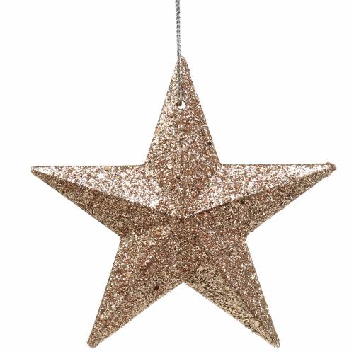 Article Mélange d&#39;étoiles scintillantes dorées 9,5/5cm 18 pcs