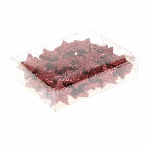 Floristik24 Étoiles scintillantes pour disperser le corail 2,5 cm 48 pcs