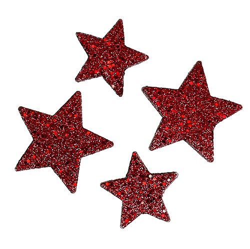 Etoiles à paillettes pour étendre Bordeaux 4-5cm 40pcs