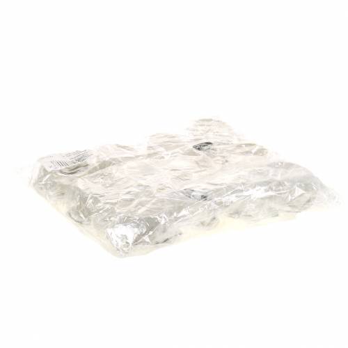 Floristik24 Décorations de sapin de Noël tasse à paillettes blanches 8cm 12pcs