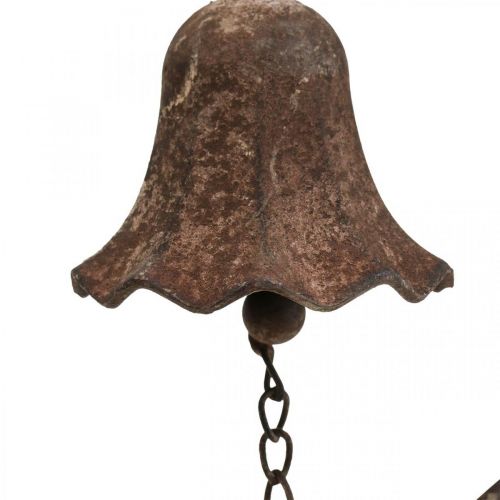 Cloche déco cloche métal antique décoration métal aspect rouille H53cm