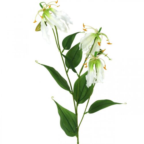 Article Lys artificiel, décoration florale, plante artificielle, fleur en soie blanche L82cm 3pcs