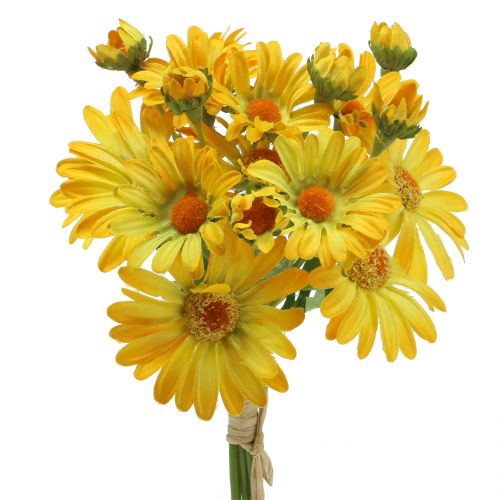 Floristik24 Bouquet de pâquerettes jaune 33 cm 6 p