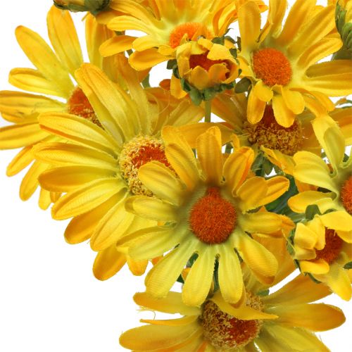 Floristik24 Bouquet de pâquerettes jaune 33 cm 6 p
