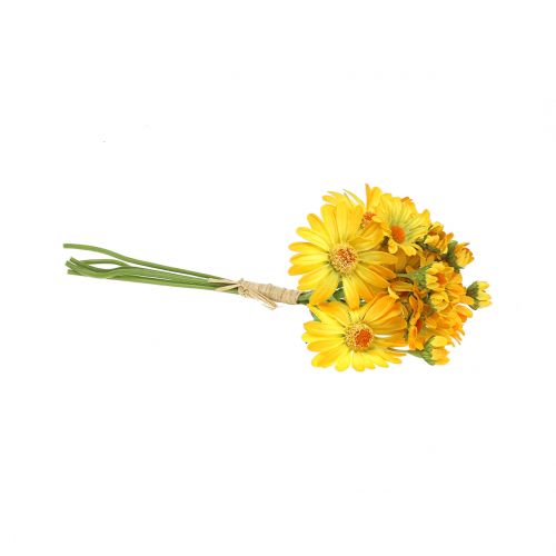 Floristik24 Bouquet de pâquerettes jaune 33 cm 6 p