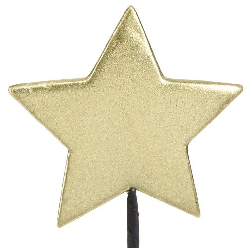 Bouchons de fleurs décoratifs étoile dorée Ø7cm 2ème choix 24 pcs