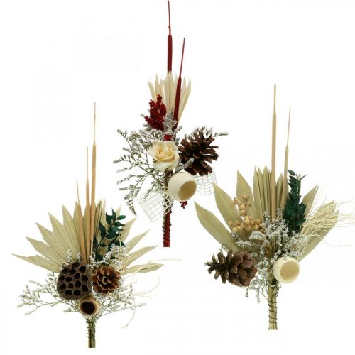 Floristik24 Arrangements funéraires fleurs séchées assortiment de décorations funéraires 24 pièces