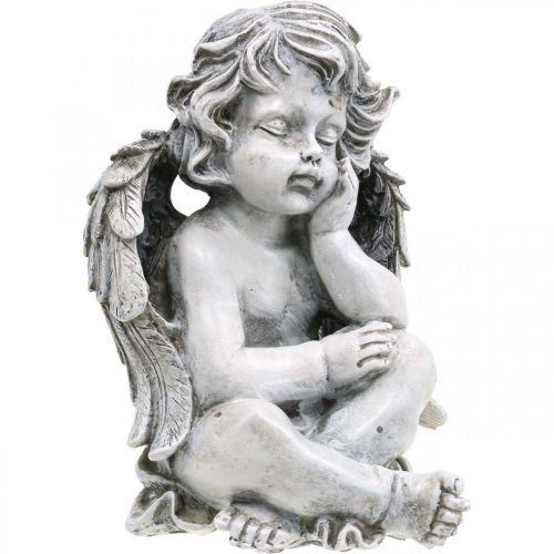 Tombe ange ange gris tombe figure tombe décoration 24cm