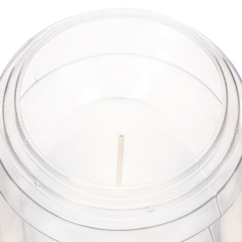 Bougie en cire blanche avec couvercle noir 23 cm | Floristik24.fr